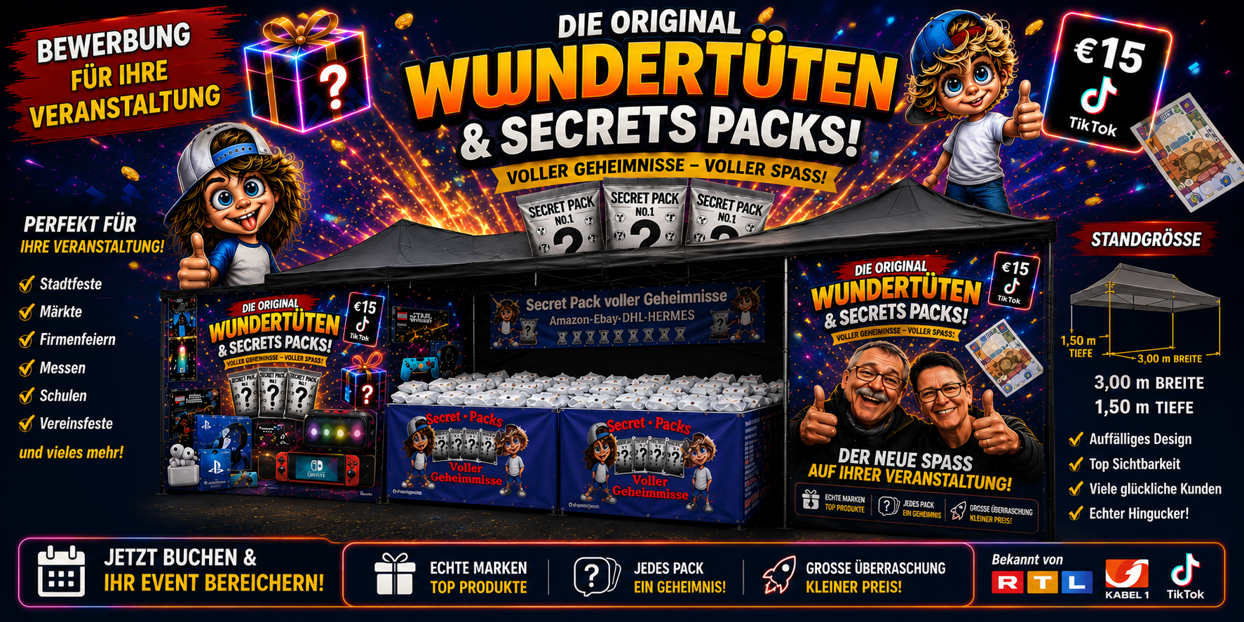 Secret Pack Verkaufsstand